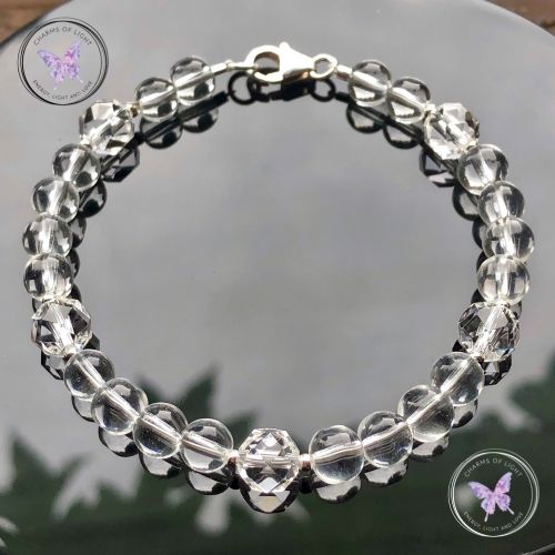 Clear Quartz Facet Feature Bracelet